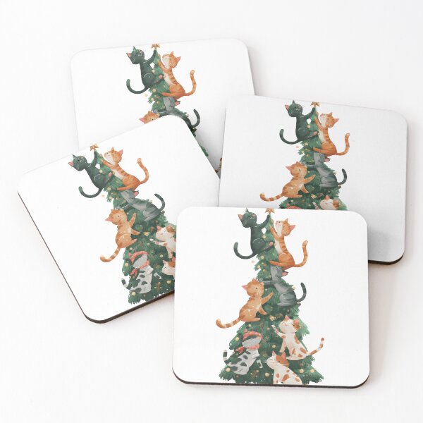 Item preview, Cats on a Christmas tree designed and sold by MendaciousMina.