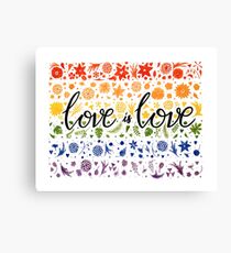 Love is Love - white Canvas Print
