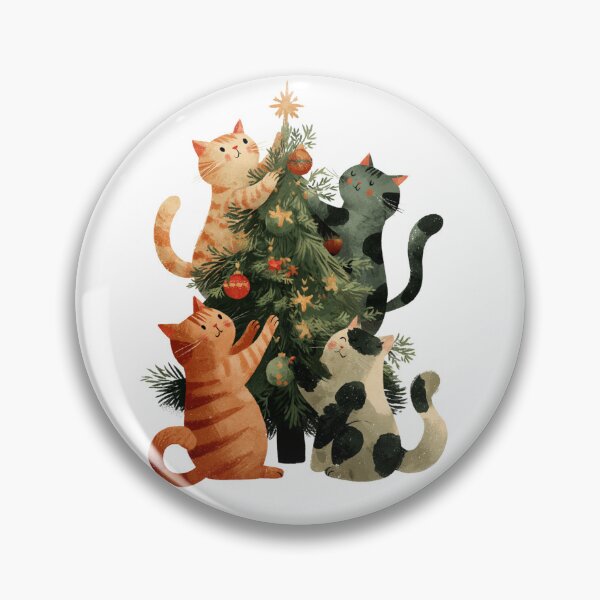 Item preview, Cats decorating a Christmas tree designed and sold by MendaciousMina.