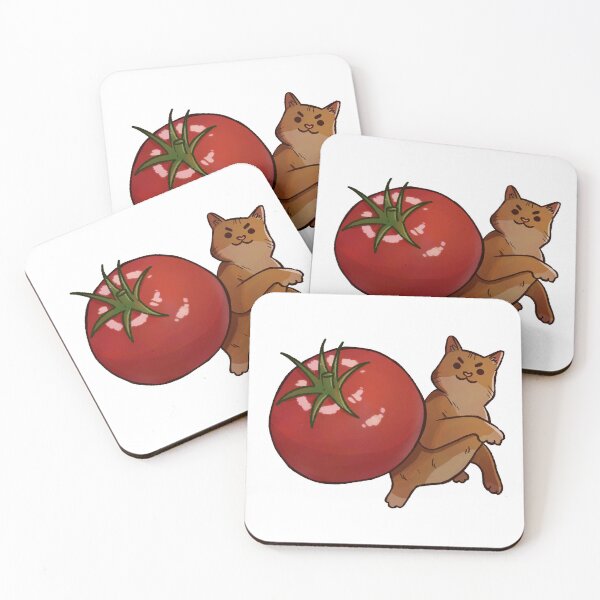Item preview, Cat throwing tomato designed and sold by Asutip.