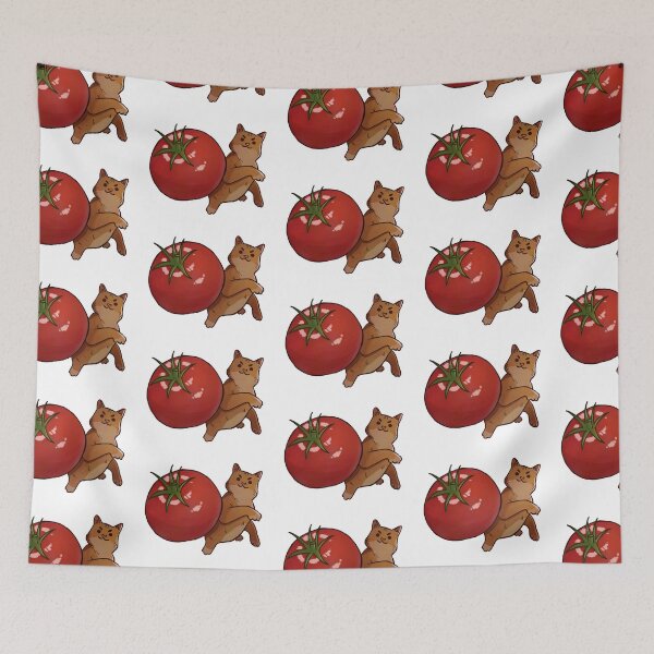 Item preview, Cat throwing tomato designed and sold by Asutip.