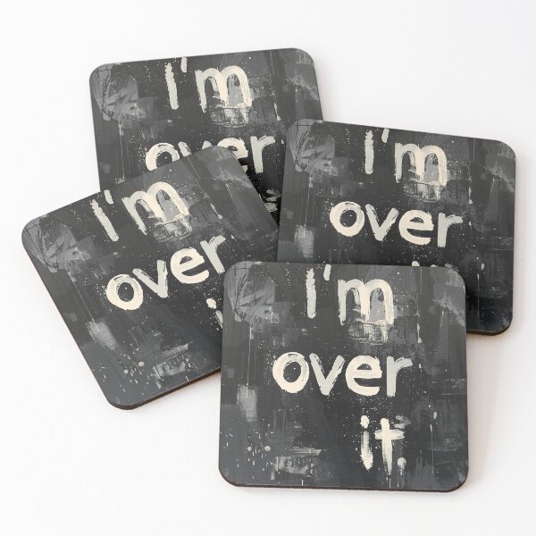 Item preview, I’m Over It – Abstract Grunge Typography Art designed and sold by Rebel Stitch Studio.