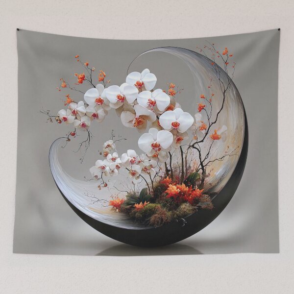 Item preview, Crescent Harmony: Orchids in Reflection designed and sold by bloorose.