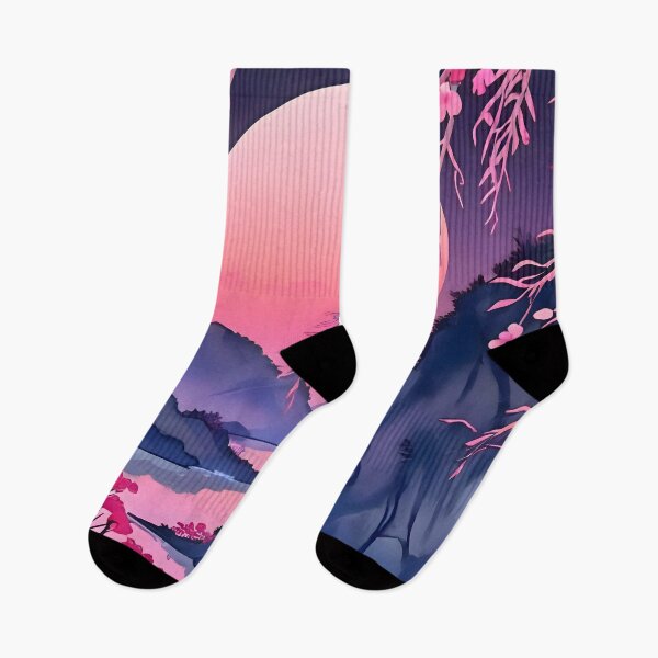 Item preview, Elegant Minimalist Japanese Landscape: Pink Moon Sakura Serenity designed and sold by VibranPalette.