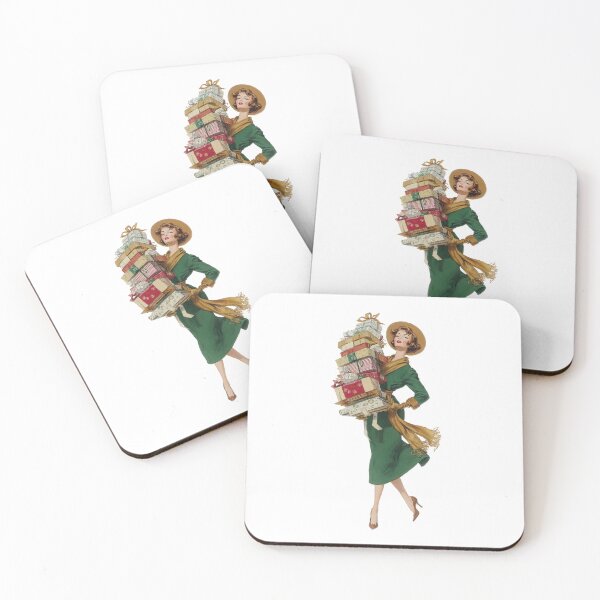 Item preview, Retro pinup Christmas shopping designed and sold by MendaciousMina.