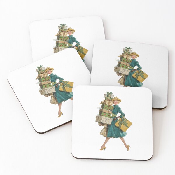 Item preview, Retro pinup Christmas shopping designed and sold by MendaciousMina.