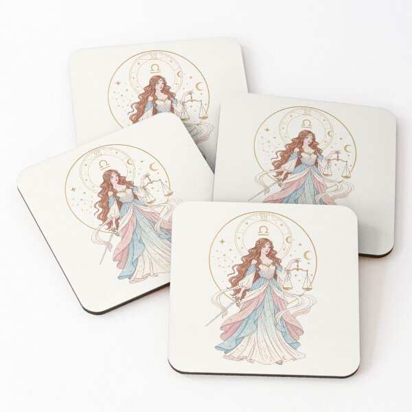 Item preview, Libra Zodiac Girl Illustration designed and sold by EdGonMerch.