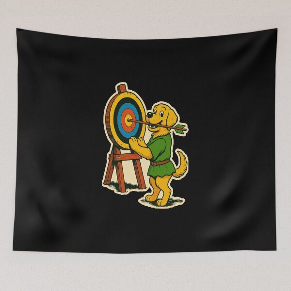 Item preview, Castlecore Pets: Labrador – Joyful Archer Fetch – Gift for Labrador Lovers • Retro Comics • Vintage Halftone designed and sold by JacobKAurumhead.
