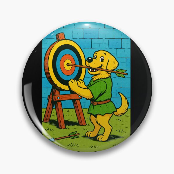 Item preview, Castlecore Pets: Labrador – Medieval Archery Practice – Gift for Labrador Lovers • Retro Comics • Vintage Halftone designed and sold by JacobKAurumhead.