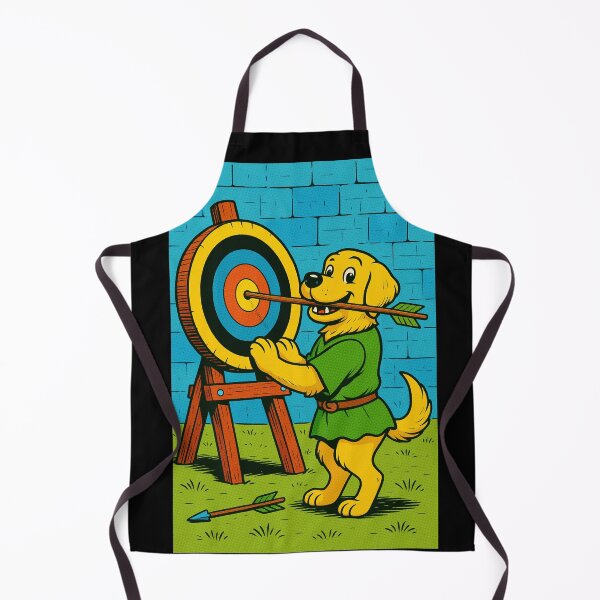Item preview, Castlecore Pets: Labrador – Medieval Archery Practice – Gift for Labrador Lovers • Retro Comics • Vintage Halftone designed and sold by JacobKAurumhead.