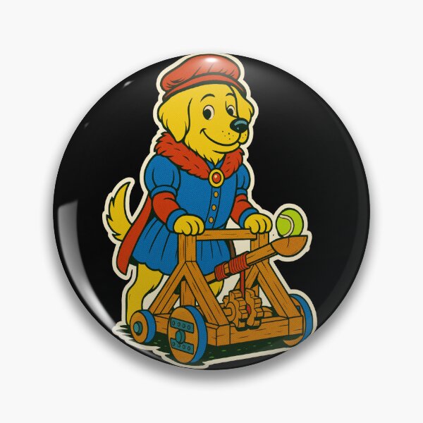 Item preview, Castlecore Pets: Labrador – Siege Engineer with Trebuchet – Gift for Labrador Lovers • Retro Comics • Vintage Halftone designed and sold by JacobKAurumhead.