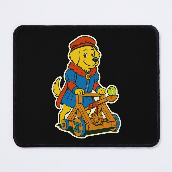 Item preview, Castlecore Pets: Labrador – Siege Engineer with Trebuchet – Gift for Labrador Lovers • Retro Comics • Vintage Halftone designed and sold by JacobKAurumhead.