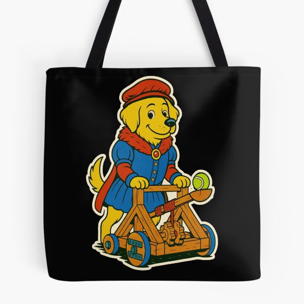 Item preview, Castlecore Pets: Labrador – Siege Engineer with Trebuchet – Gift for Labrador Lovers • Retro Comics • Vintage Halftone designed and sold by JacobKAurumhead.