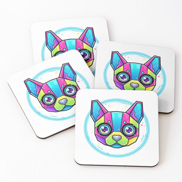 Item preview, Pop Futurism Puppy Mask – Neon Digital Edition designed and sold by Tily360.
