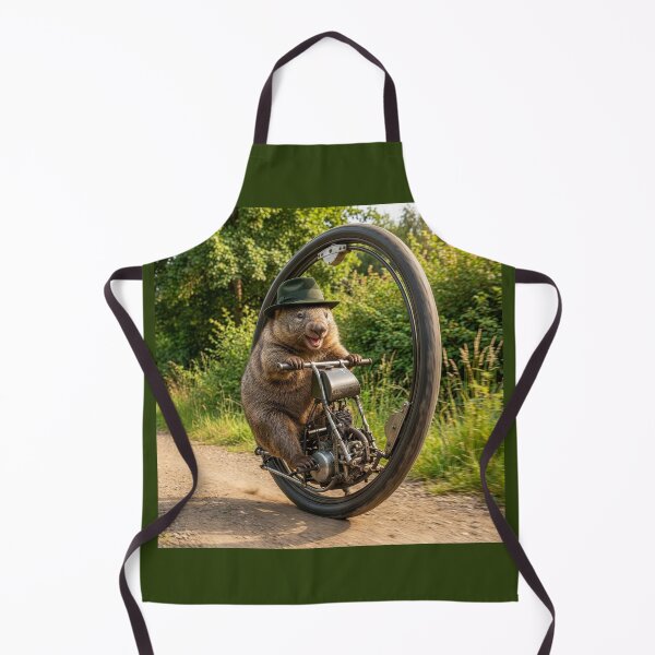 Item preview, Wombat Travelling in a Fried-Out Monowheel Motorcycle designed and sold by Tridentulus.