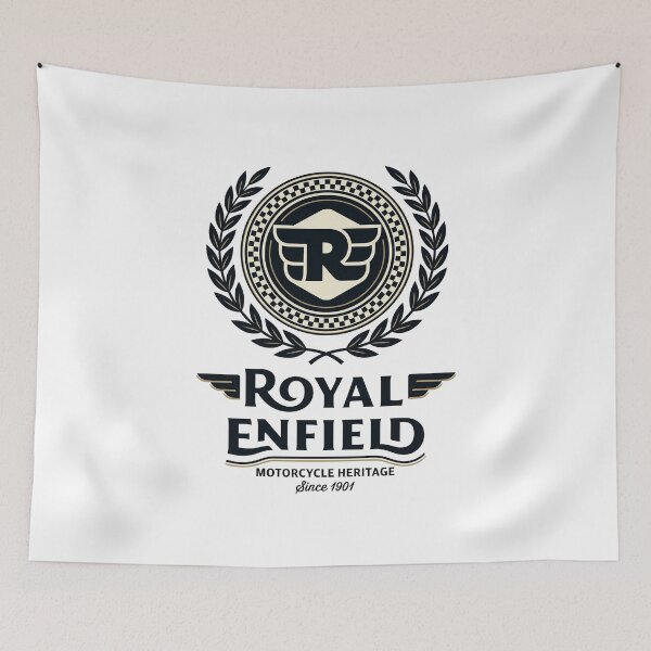 Item preview, Classic Royal Enfield Retro Motorbike Illustration designed and sold by enzoade.