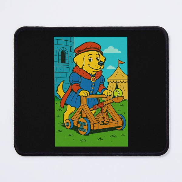 Item preview, Castlecore Pets: Labrador – Medieval Trebuchet Training – Gift for Labrador Lovers • Retro Comics • Vintage Halftone designed and sold by JacobKAurumhead.