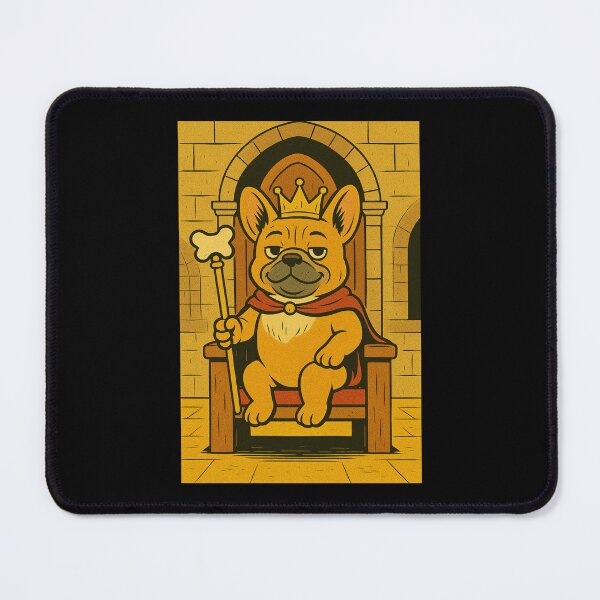 Item preview, Castlecore Pets: French Bulldog – Royal Bone King – Gift for French Bulldog Lovers • Retro Comics • Vintage Halftone designed and sold by JacobKAurumhead.