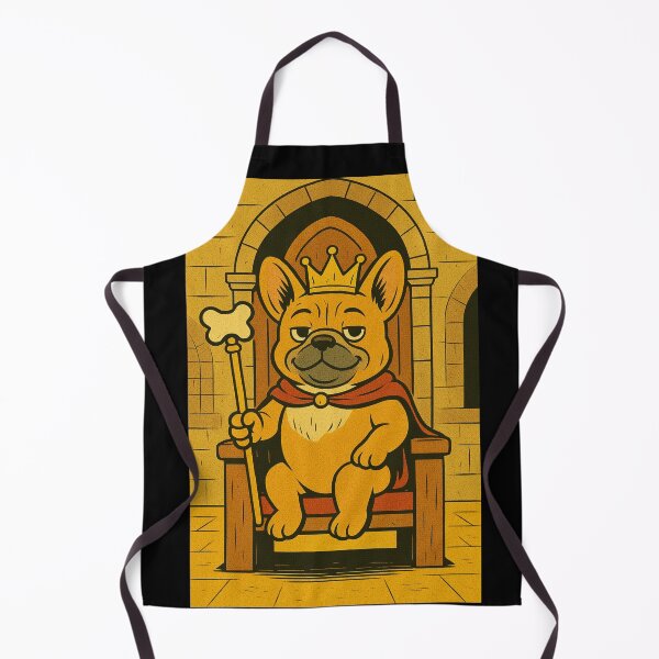 Item preview, Castlecore Pets: French Bulldog – Royal Bone King – Gift for French Bulldog Lovers • Retro Comics • Vintage Halftone designed and sold by JacobKAurumhead.