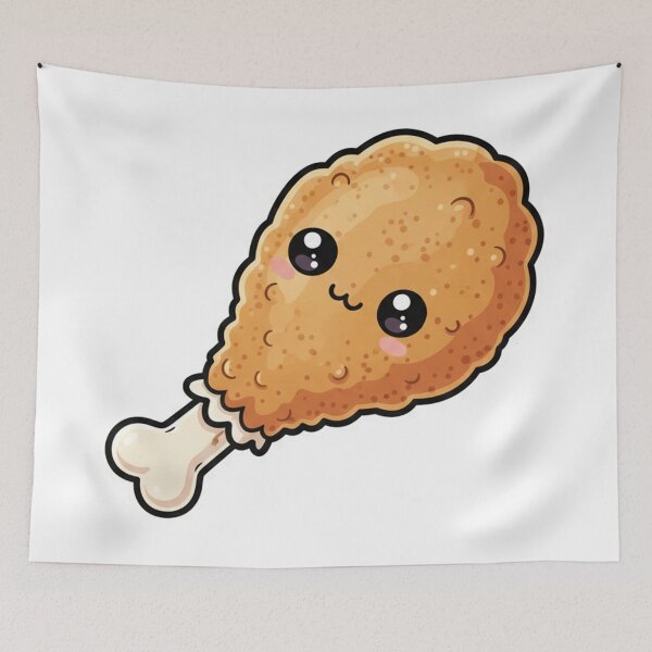 Item preview, Kawaii Fried Chicken Thigh designed and sold by plastikelectrik.