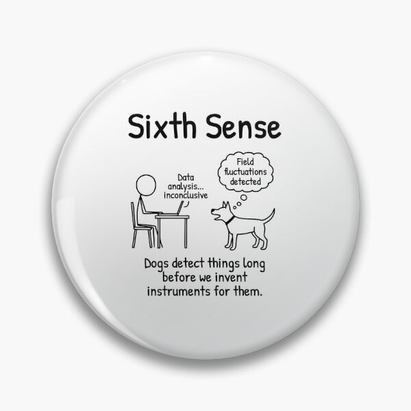 Item preview, Sixth Sense XKCD-Style Science & Dog Humor Comic designed and sold by AnnSign.