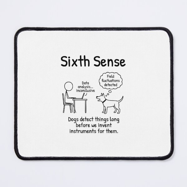 Item preview, Sixth Sense XKCD-Style Science & Dog Humor Comic designed and sold by AnnSign.