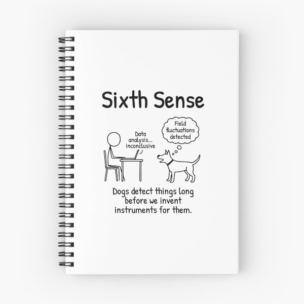 Item preview, Sixth Sense XKCD-Style Science & Dog Humor Comic designed and sold by AnnSign.