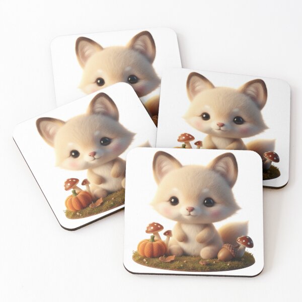 Artikelvorschau, Niedlicher Chibi-Fuchs-Aufkleber entworfen und verkauft von samardesign.