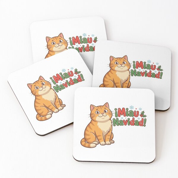 Item preview, Cute Miau Navidad Spanish Christmas Cat Art designed and sold by Innova_Creations.