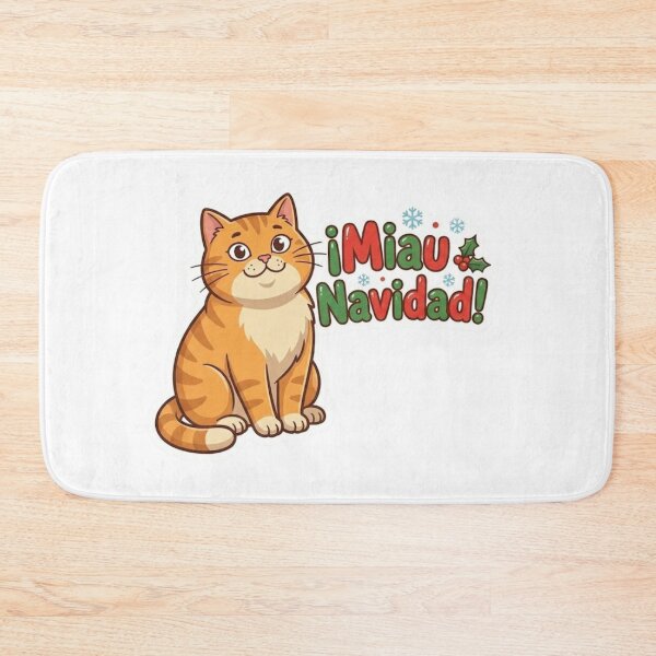 Item preview, Cute Miau Navidad Spanish Christmas Cat Art designed and sold by Innova_Creations.