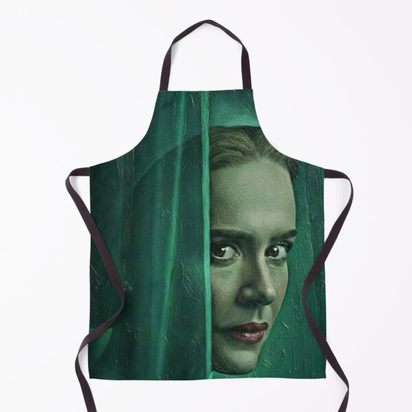 Item preview, Intense Nurse Portrait Green Filter Art | Red Lips Hospital Drama Painting | Vintage Horror Poster designed and sold by Art's Diner.