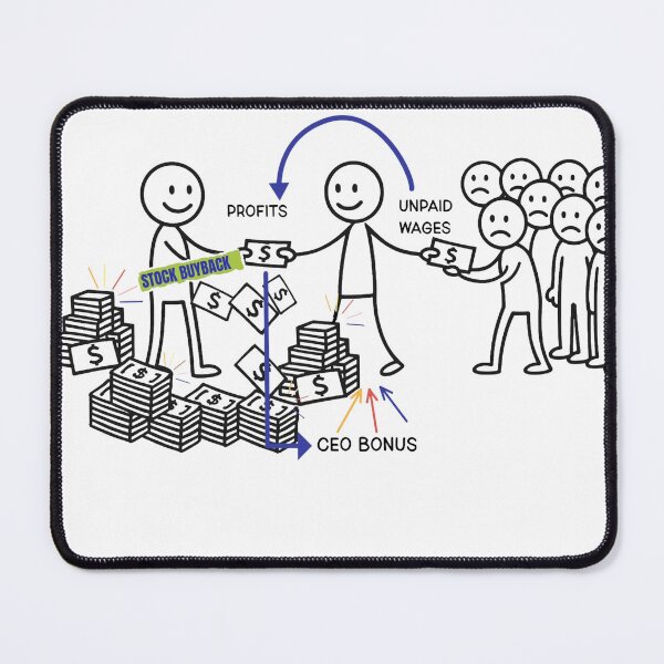 Item preview, Stop Stock Buyback designed and sold by Dyspolitico.