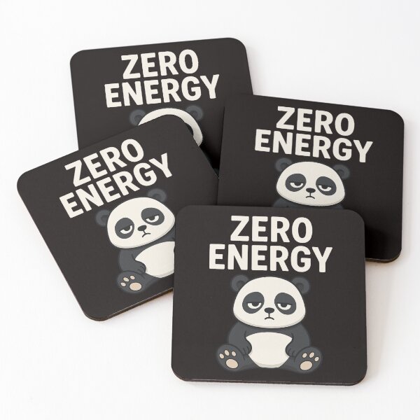 Item preview, Zero Energy Panda – Funny Lazy Cartoon designed and sold by Papier Atelier Art.