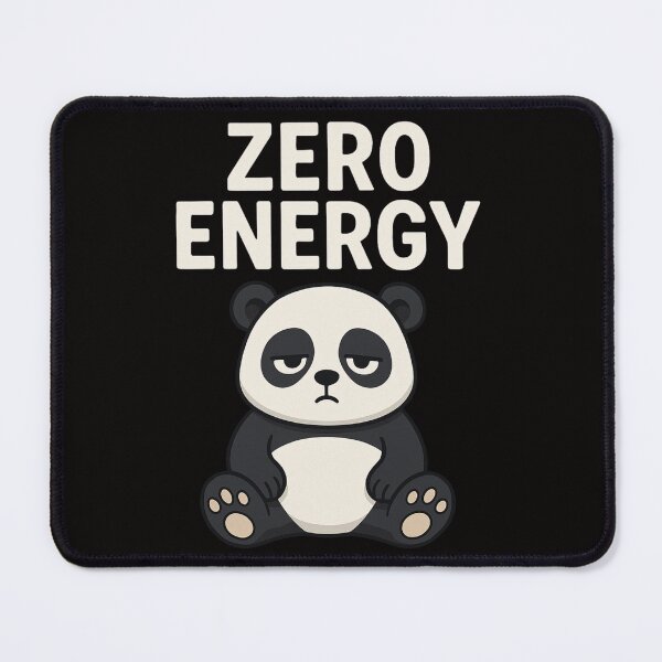 Item preview, Zero Energy Panda – Funny Lazy Cartoon designed and sold by Papier Atelier Art.