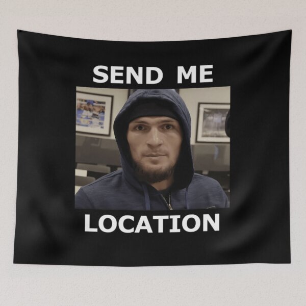 Item preview, Khabib Nurmagomedov "Send Me Location" designed and sold by JeyVel.