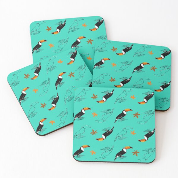 Item preview, Tropical Toucans Pattern – Purple Jungle Vibes designed and sold by Sklines Art | Mrz Danelli.
