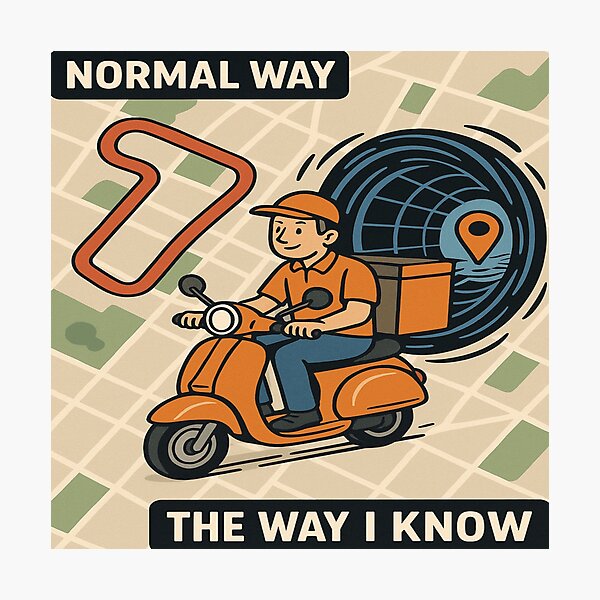 Item preview, Wormhole GPS Delivery Driver Meme | “THE WAY I KNOW” Route designed and sold by POD DYNASTY.