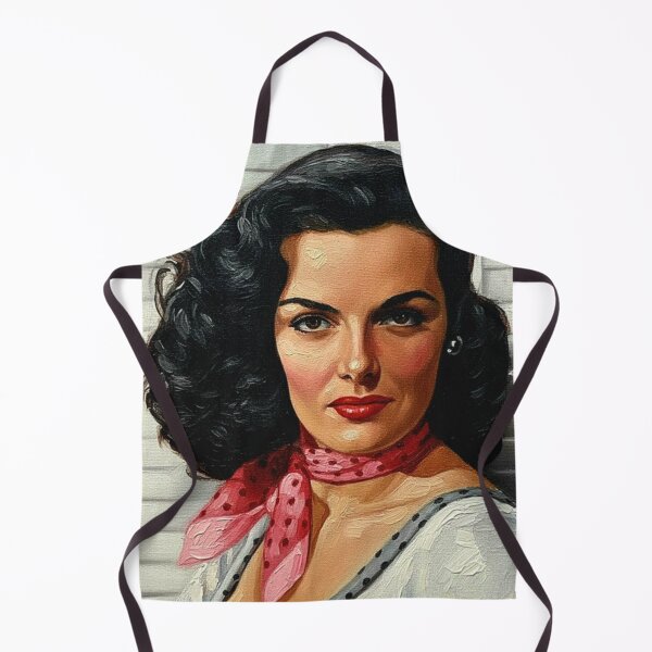Item preview, 1940s Classic Star Polka Dot Scarf Art | Dark Hair Red Lips Painting | Old Hollywood Style designed and sold by Art's Diner.