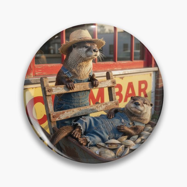 Item preview, Otters Visit All-You-Can-Eat Clam Bar designed and sold by Tridentulus.