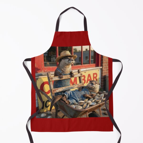 Item preview, Otters Visit All-You-Can-Eat Clam Bar designed and sold by Tridentulus.