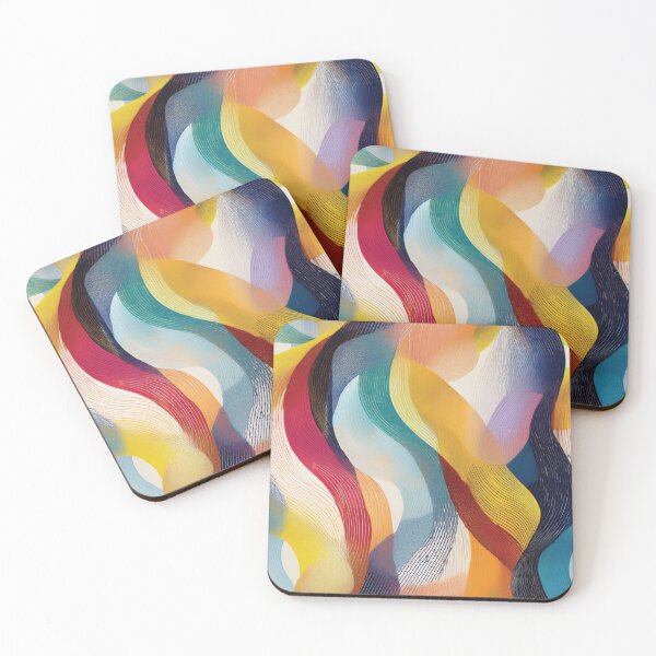 Item preview, Abstract Swirly Ribbons in Rainbow Colors designed and sold by DuckyRubin.