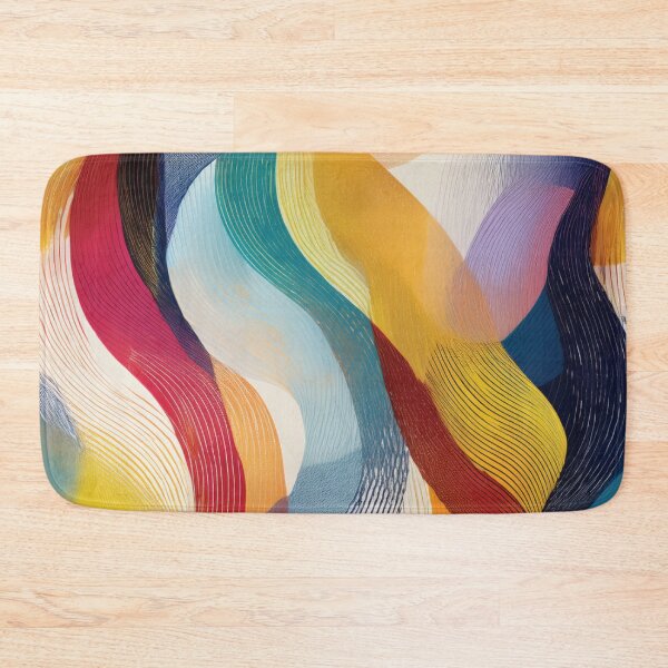 Item preview, Abstract Swirly Ribbons in Rainbow Colors designed and sold by DuckyRubin.