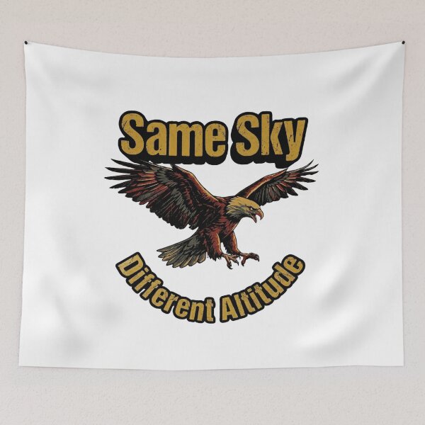 Item preview, Same Sky Different Altitude – Minimal Eagle Illustration Design designed and sold by RectifyFashions.