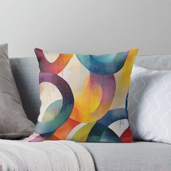 Item preview, Abstract Swirly Rings in Rainbow Colors designed and sold by DuckyRubin.