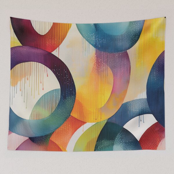 Item preview, Abstract Swirly Rings in Rainbow Colors designed and sold by DuckyRubin.