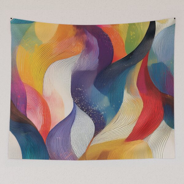 Item preview, Abstract Swirlys in Rainbow Colors designed and sold by DuckyRubin.