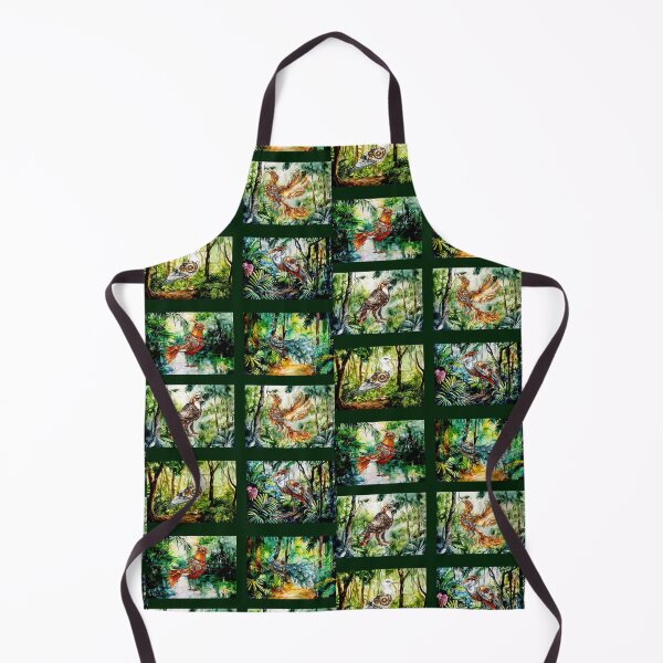 Item preview, Steampunk Mechanical Bird in Watercolor Jungle designed and sold by Doodle-Bloom.