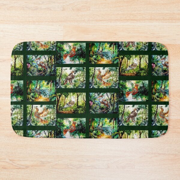 Item preview, Steampunk Mechanical Bird in Watercolor Jungle designed and sold by Doodle-Bloom.