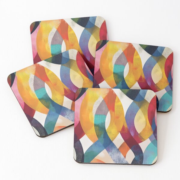 Item preview, Abstract Swirly Ribbons in Rainbow Colors designed and sold by DuckyRubin.