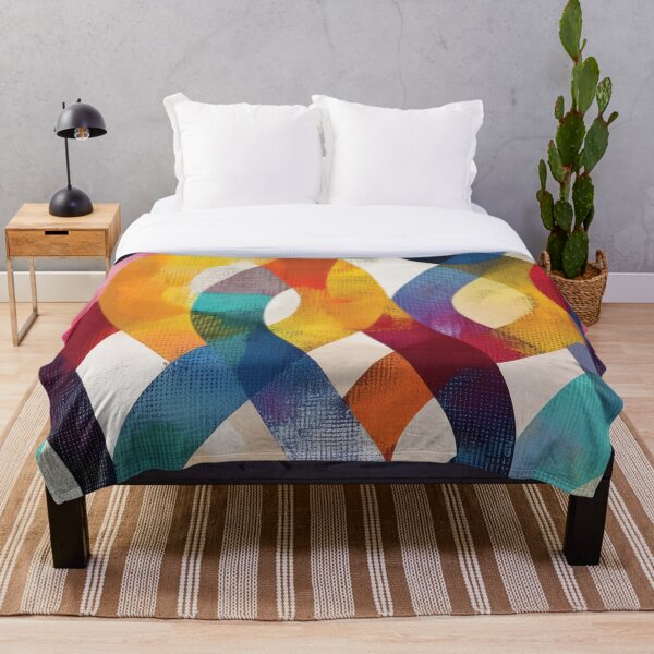 Item preview, Abstract Swirly Ribbons in Rainbow Colors designed and sold by DuckyRubin.